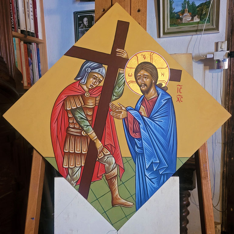 Jésus porte sa croix